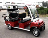 6 Seater Electric Golf Cart Limo LSV Low Speed Vehicle Six Passenger - 60v Skyline Transporter - Red