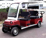 6 Seater Electric Golf Cart Limo LSV Low Speed Vehicle Six Passenger - 60v Skyline Transporter - Red