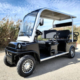 Electric Golf Cart Limo LSV Low Speed Vehicle Six Passenger - 60v Skyline Transporter - Black