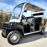 Electric Golf Cart Limo LSV Low Speed Vehicle Six Passenger - 60v Skyline Transporter - Black