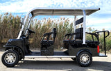 Electric Golf Cart Limo LSV Low Speed Vehicle Six Passenger - 60v Skyline Transporter - Black