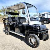 Electric Golf Cart Limo LSV Low Speed Vehicle Six Passenger - 60v Skyline Transporter - Black