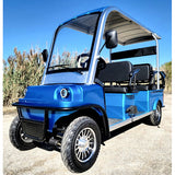 Electric Golf Cart Limo LSV Low Speed Vehicle Six Passenger - 60v Skyline Transporter - Blue