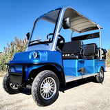 Electric Golf Cart Limo LSV Low Speed Vehicle Six Passenger - 60v Skyline Transporter - Blue