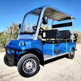 Electric Golf Cart Limo LSV Low Speed Vehicle Six Passenger - 60v Skyline Transporter - Blue