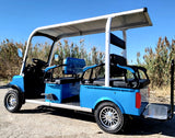 Electric Golf Cart Limo LSV Low Speed Vehicle Six Passenger - 60v Skyline Transporter - Blue