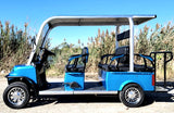 Electric Golf Cart Limo LSV Low Speed Vehicle Six Passenger - 60v Skyline Transporter - Blue