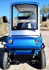 6 Seater Electric Golf Cart Limo LSV Low Speed Vehicle Six Passenger - 60v Skyline Transporter - Blue