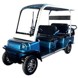 6 Seater Electric Golf Cart Limo LSV Low Speed Vehicle Six Passenger - 60v Skyline Transporter - Blue