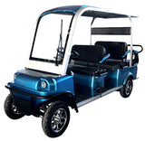 Electric Golf Cart Limo LSV Low Speed Vehicle Six Passenger - 60v Skyline Transporter - Blue