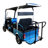 Electric Golf Cart Limo LSV Low Speed Vehicle Six Passenger - 60v Skyline Transporter - Blue