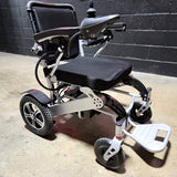 Electric Folding Wheelchair With Optional Remote Motorized & Lithium Battery - Lightweight - Move It 9000 - Silver