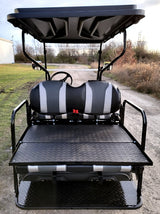 Terminator 48v Electric Golf Cart Four Seater - Massive Rims/Tires Flip Seat & Optionally Fully Loaded - Black Demo Model