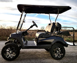 Terminator 48v Electric Golf Cart Four Seater - Massive Rims/Tires Flip Seat & Optionally Fully Loaded - Black Demo Model