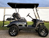 Terminator 48v Electric Golf Cart Four Seater - Massive Rims/Tires Flip Seat & Optionally Fully Loaded - Black Demo Model