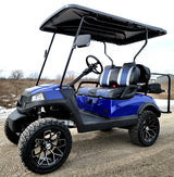 Terminator 48v Electric Golf Cart Four Seater NEW - Massive Rims/Tires & - Blue Body/Blue Seats