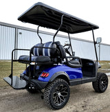 Terminator 48v Electric Golf Cart Four Seater NEW - Massive Rims/Tires & - Blue Body/Blue Seats