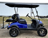 Terminator 48v Electric Golf Cart Four Seater NEW - Massive Rims/Tires & - Blue Body/Blue Seats