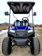 Terminator 48v Electric Golf Cart Four Seater NEW - Massive Rims/Tires & - Blue Body/Blue Seats