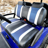 Terminator 48v Electric Golf Cart Four Seater NEW - Massive Rims/Tires & - Blue Body/Blue Seats