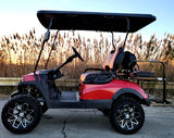 Terminator 48v Electric Golf Cart Four Seater BRAND NEW - Massive Rims/Tires Flip Seat & Optionally Fully Loaded - Red Body/Red Seats