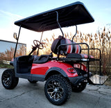 Terminator 48v Electric Golf Cart Four Seater BRAND NEW - Massive Rims/Tires Flip Seat & Optionally Fully Loaded - Red Body/Red Seats