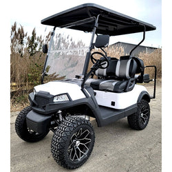 Terminator 48v Electric Golf Cart Four Seater BRAND NEW - Massive Rims/Tires Flip Seat & Optionally Fully Loaded - White