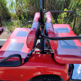 6 Passenger WildCat 48v Electric Golf Cart Limo LSV Low Speed Vehicle Six Seater - 48v - Red - BD600