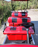 6 Passenger WildCat 48v Electric Golf Cart Limo LSV Low Speed Vehicle Six Seater - 48v - Red - BD600