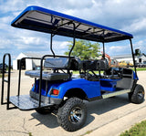 6 Passenger WildCat 48v Electric Golf Cart Limo LSV Low Speed Vehicle Six Seater - 48v - Blue - BD600