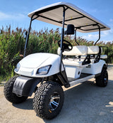 6 Passenger WildCat 48v Electric Golf Cart Limo LSV Low Speed Vehicle Six Seater - 48v - White - BD600