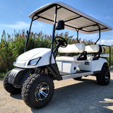 6 Passenger WildCat 48v Electric Golf Cart Limo LSV Low Speed Vehicle Six Seater - 48v - White - BD600