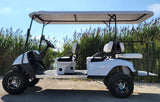 6 Passenger WildCat 48v Electric Golf Cart Limo LSV Low Speed Vehicle Six Seater - 48v - White - BD600