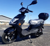 500 Watt Wizzer Electric Bike Motor Scooter Moped With Pedals - YW 182-BLACK
