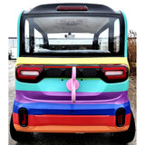 Rainbow Limited Edition Coco Coupe LE 60v Electric 4 Seater Golf Cart LSV Car with Custom Rims & Tires